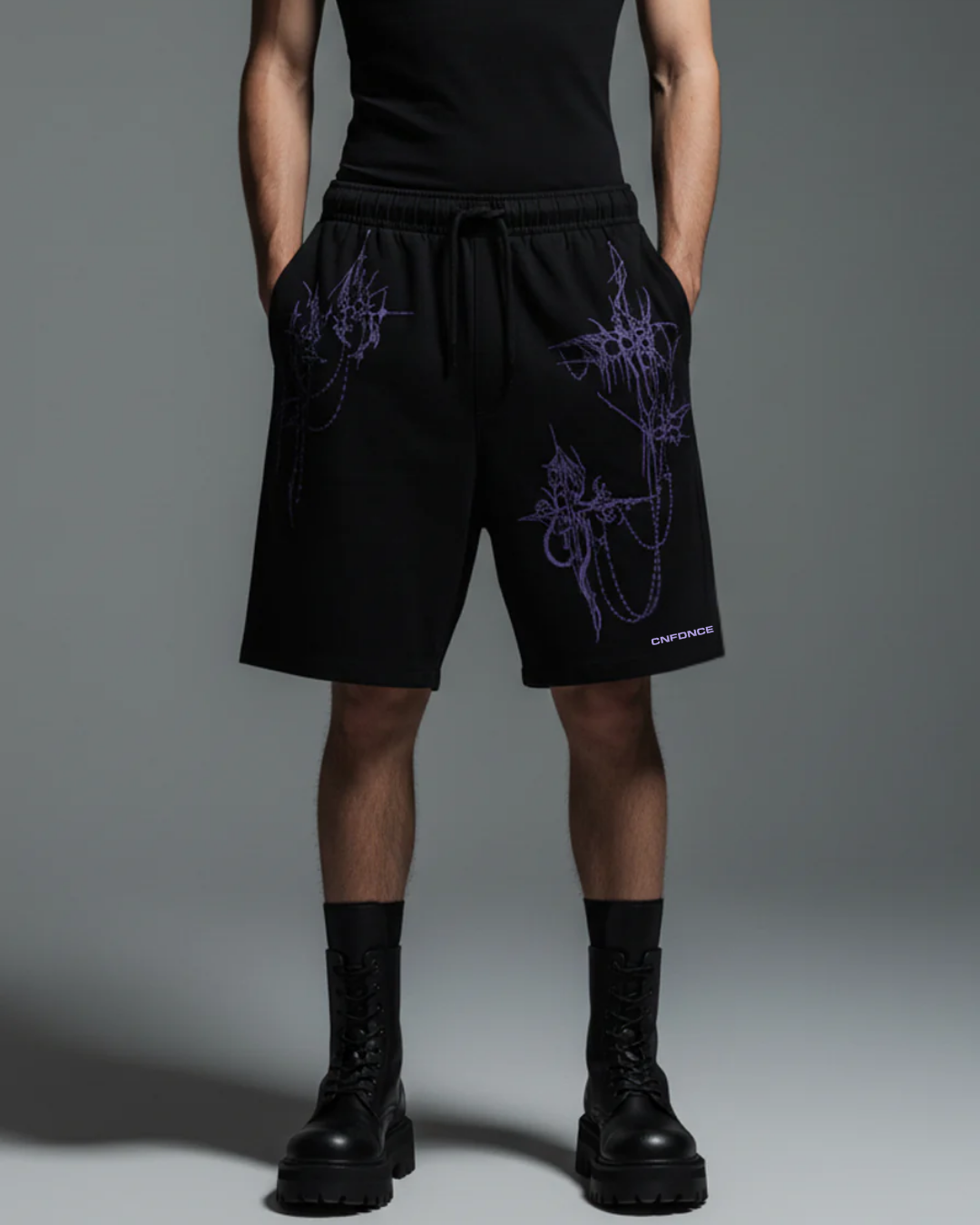 Violet Eclipse Mesh Shorts