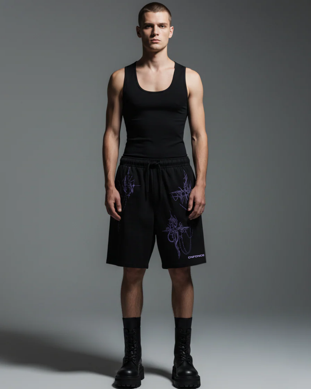 Violet Eclipse Mesh Shorts