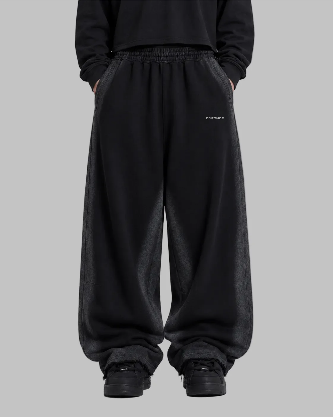 Shadow Wash Wide-Leg Sweatpants