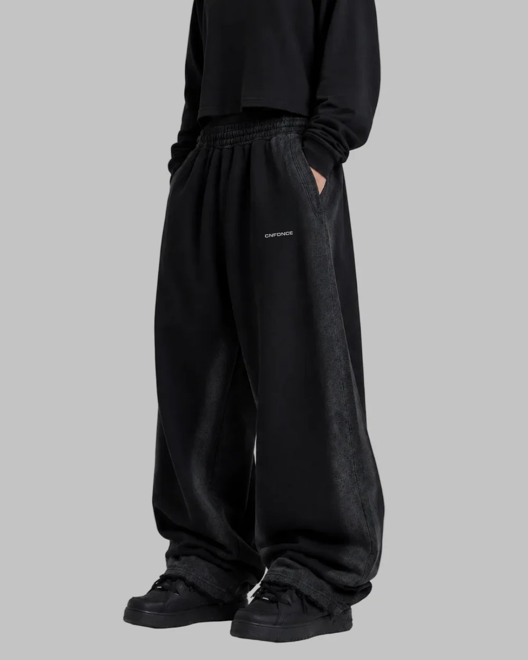 Shadow Wash Wide-Leg Sweatpants